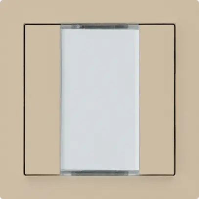 Poussoir universel ENC 2×KAL A avec LED beige 