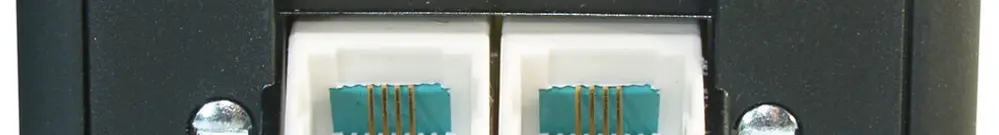 Presa AP 2×RJ45/u 4P sep. EDIZIOdue nero ITplus 