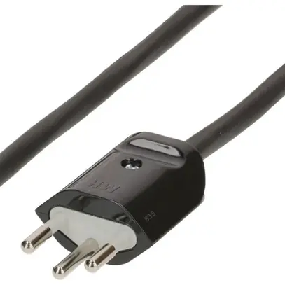 Cavo d'apparecchio MAX HAURI Td 3×1mm² 5m nero spina T12 