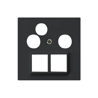 Plaque frontale HMS kallysto pour R/TV-données noir 