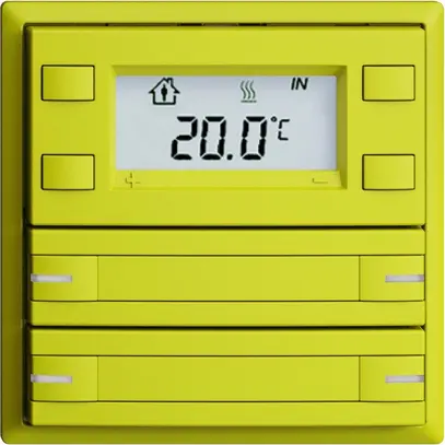 Pulsante RTH INC KNX 4×EDIZIOdue F lemon, con carta+LED RGB 