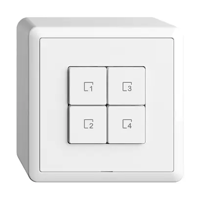 Poussoir scène AP 4 scènes/4T Edue Wiser blanc 