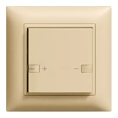 Poussoir ENC ZEP variateur univ. 1c/1t avec LED EDIZIOdue sand 