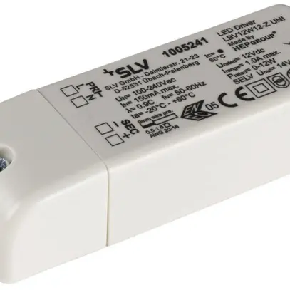 Convertisseur LED SLV LBV12W12-Z UNI, 12W 12VDC max. 1000mA 