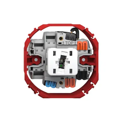 Interruttore a pulsante luminoso Feller SNAPFIX® 3/1L lent.lat.KS ve 