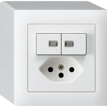 Combinazione luminosa AP 1/3+3/1P+T13 bianco kallysto protezione bambini 2 lenti 