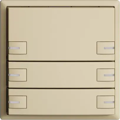 KNX-Taster RGB EDUE, 250mW, m.RGB-LED, 6×Taste, 1×Tastenb., van 
