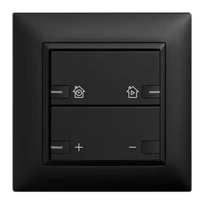 UP-Frontset EDIZIOdue zeptrionAIR Dimmer mit Bez. mit LED schwarz 