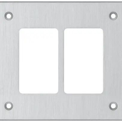 Placca di montaggio Hager FLF 3/5 1×2 alluminio anodizzato 