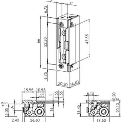 Apriporta per protezione antincendio BSW F3000-TK, 10…24VUC 