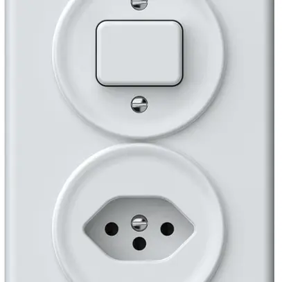 Combinaison ENC origin poussoir + 1×T13 88×148mm blanc 