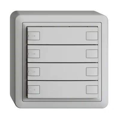 Pulsante KNX RGB AP EDUE, 250mW, c.LED RGB, 4×pulsante, com.2×tasti, grc 