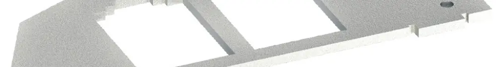 Plaque de montage Hager type 03, 19.5×14.85mm double 