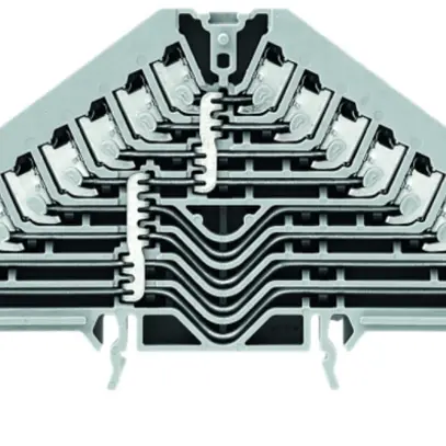Borne de distribution de potentiel Weidmüller PPV 8L PUSH IN TS35×15 gris 