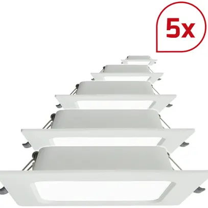 Plafoniera INS LED DOTLUX SQUAREeco 16W 1280lm 830 175×175mm bianco set di 5 