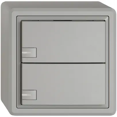 Poussoir KNX RGB AP EDIZIO.liv SNAPFIX® capteur temp.RGB-LED 2× comm.1T grc 