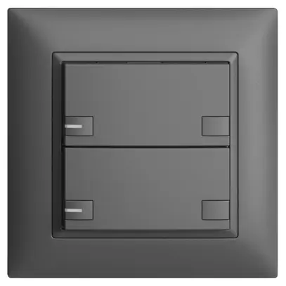 Poussoir KNX RGB ENC EDUE FMI, 250mW, a.LED RGB, 2×poussoir, C.2×T., grf 