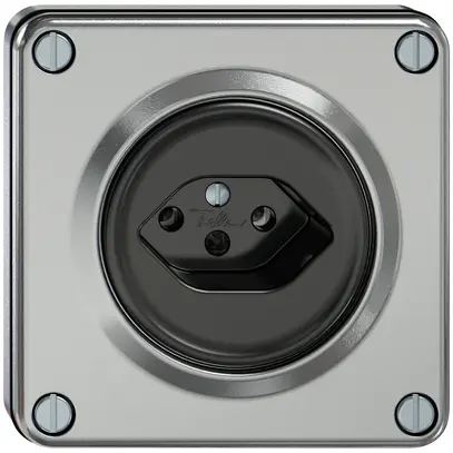Prise ENC ELEMENT SNAPFIX® 1×type 13 10A 250V IP20 alu 