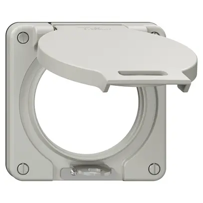 Coperchio con coperchio ribaltabile NEVO Ø60mm chiudibile IP21 grc (guarn.ne) 