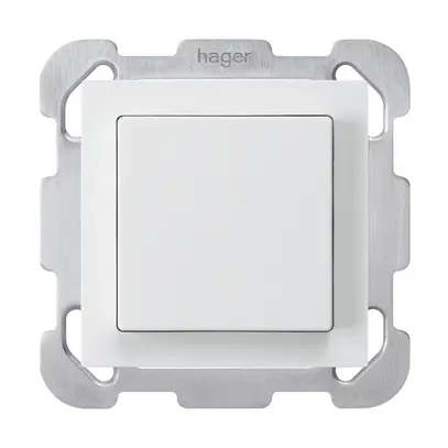 Interrupteur ENC kallysto 6/1L blanc avec plaque de fixation 
