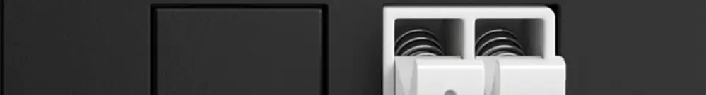 Presa audio Push Type EDIZIOdue F, 1×, kit di dicitura, nero 