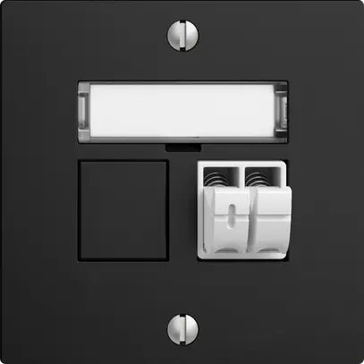 Audiodose Push Type EDIZIOdue F, 1×, Beschriftungsset, schwarz 