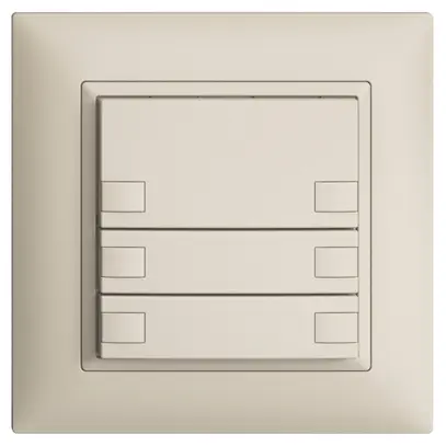 Pulsante KNX RGB INC EDUE FMI, 250mW, s.LED, 3×pulsante, com.2×tasti, crema 