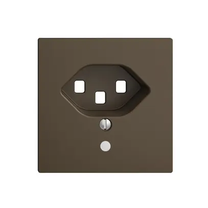 Placca frontale EDIZIOdue T23 coffee 60×60mm con lente 
