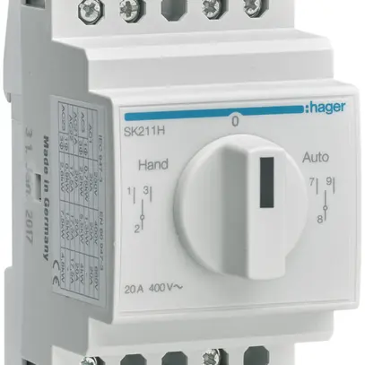 Interruttore rotativo AMD Hager 20A 400V 0Ch 0R 2 invertitore 3UM Hand-0-Auto 