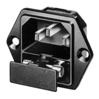 Spina d'apparecchi a elemento INS LNPE T113 C14 6A portafusibile 1 polo 