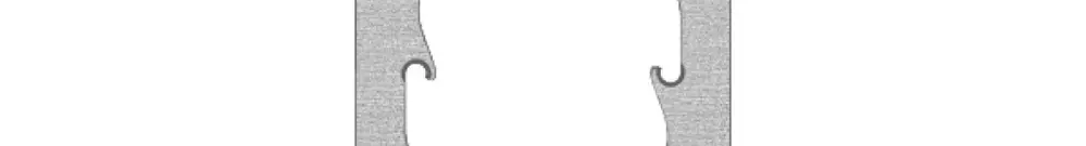 Befestigungsplatte Gr.I-I-I 77×197mm Achsdistanz 60/60mm 