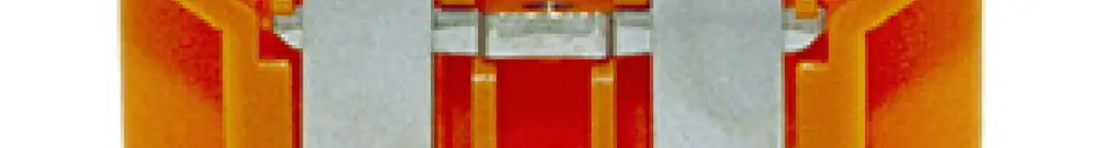 Morsetto di passaggio componibile WZ 0.5…2.5mm² 24A 1000V vite 2×1 DIN 35mm ara 