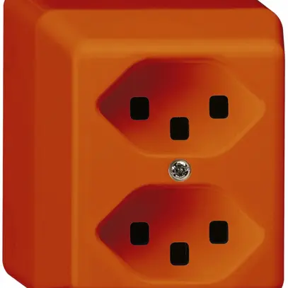 Prise AP basico 2×type 23 orange 