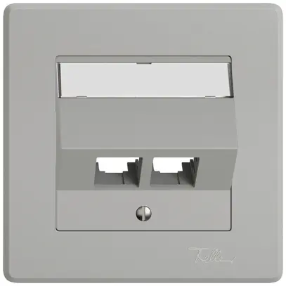 Kit di montaggio INC EDIZIO.liv EASYNET S-One SNAPFIX® inclinato per 2×RJ45 grc 