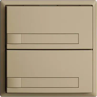 Poussoir ENC KNX 2× EDIZIOdue sand RGB sans LED avec insert papier 