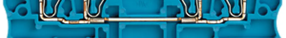 Morsetto di passaggio Weidmüller ZDU 1.5/4AN connessione a molla 1.5mm² TS35 blu 