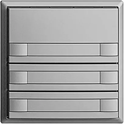 UP-Taster KNX 6-fach EDIZIOdue silver RGB ohne LED mit Papiereinlage 