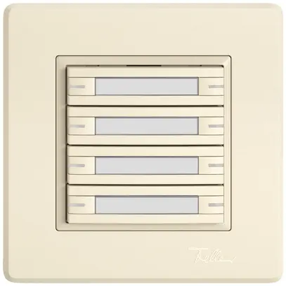 Poussoir KNX RGB ENC EDIZIO.liv SNAPFIX® capteur temp.RGB-LED étiqu.8×com.1T cr 