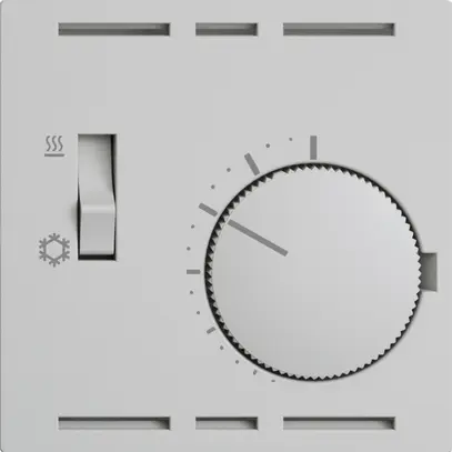Thermostat EDIZIOdue, a.interrupteur, 60×60mm, gris clair 