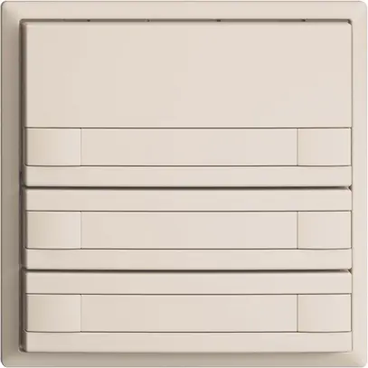 Poussoir ENC KNX 3× EDIZIOdue crema RGB sans LED avec insert papier 