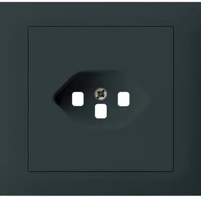 Kit frontal INC Hager kallysto pour prise G3 1×type 23 cadre enfichable noir 