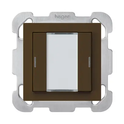 UP-Taster kallysto B KNX 2× RGB LED s/e-link braun 