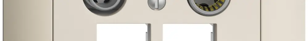 Presa multimedia ENC EDIZIOdue FMI EASYNET 11dB, p.2×RJ45 S-One, crema 