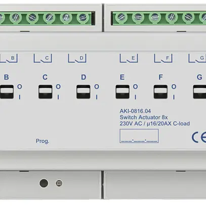Actionneur-commutateur KNX AMD MDT AKI-0816.04 8-can 16A 230VAC 8UM 
