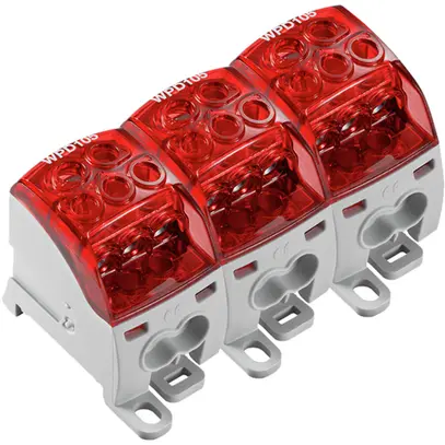 Bloc de distribution WM WPD 305 1P 214A 3×entr 15×sort 1.5…25mm² 1.5…35mm² 