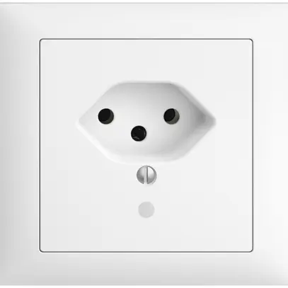Presa INS EDIZIOdue T13 bianco con LED verde 