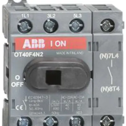 Interrut.carico ABB 40A/400V 4L, AC22A, 4.pol a destra grigio chiaro 