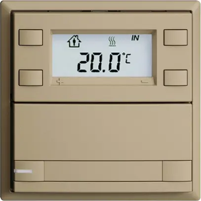 Poussoir RTH ENC KNX 1× EDIZIOdue F sand, avec pap.+LED RGB 