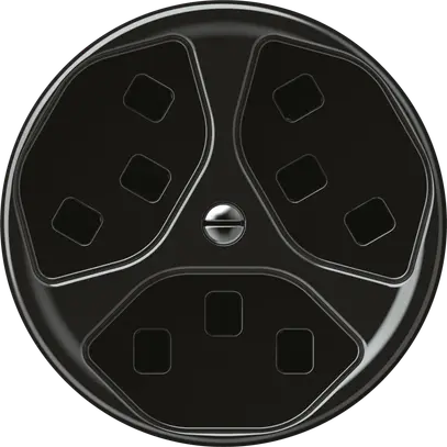 Presa origin 3×tipo 23 16A 230V 60×60mm nero 