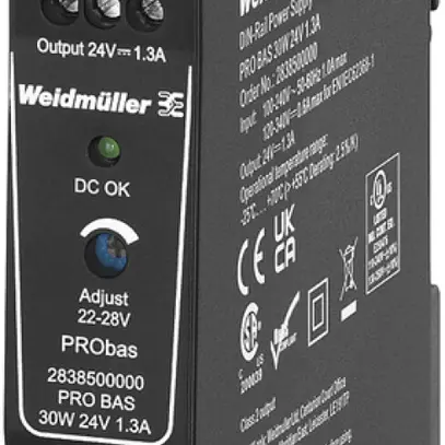 Alimentazione a commutazione Weidmüller Connect Power PRO BAS 30W 24V 1.3A 